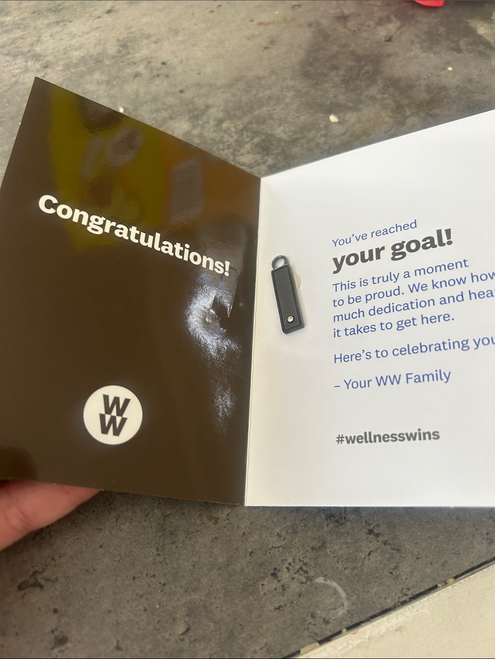 WW Weight Watchers GOAL charm